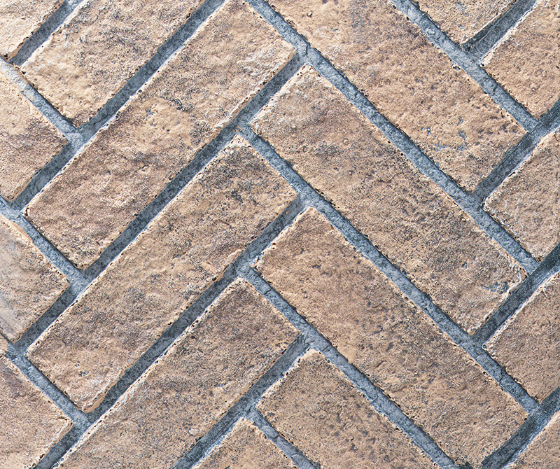 Brick Panel - Rustic Brown Herringbone 