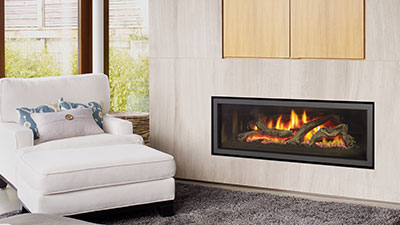 U1500 high heat modern gas fireplace with clean edge finishing
