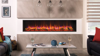 Skope E195 Built In Large Linear Electric Fireplace