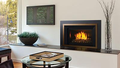Horizon HRI6 Large Contemporary Gas Fireplace Insert with Stones