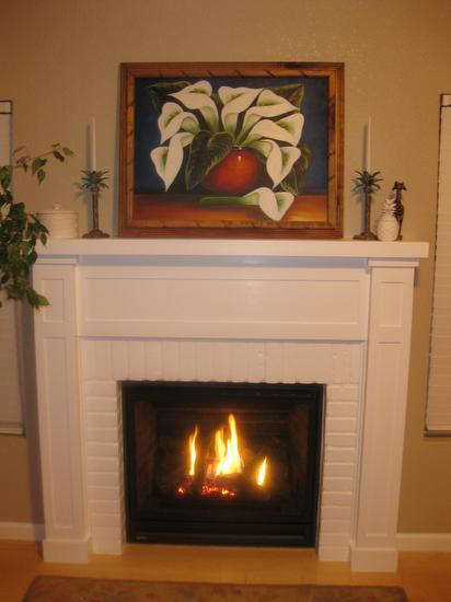 Regency Bellavista fireplace, white mantel