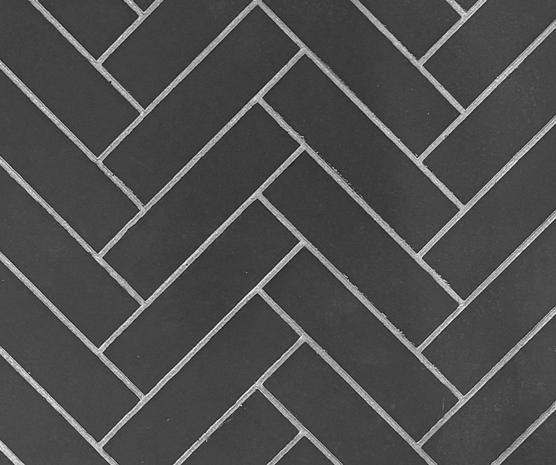 Brick Panel - Black Herringbone