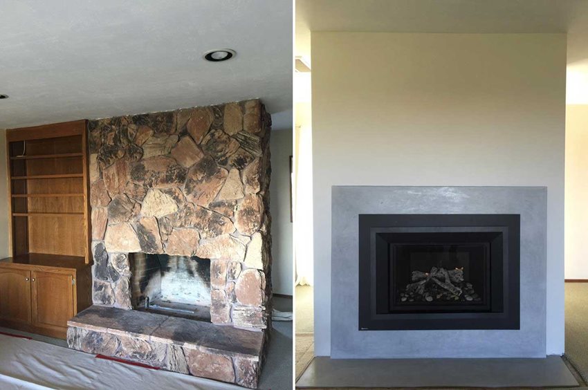 10 Fireplace Makeover Ideas Before, How To Install Tile Around Gas Fireplace
