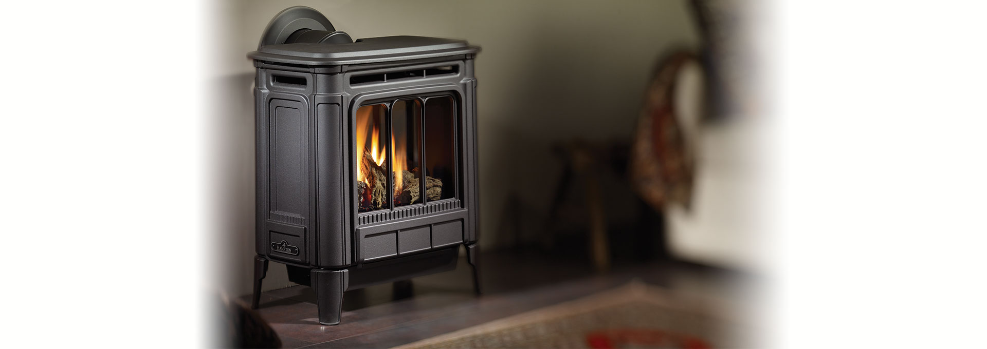 H27 Medium Electronic Ignition Gas Stove | Hampton Cast Iron Stoves