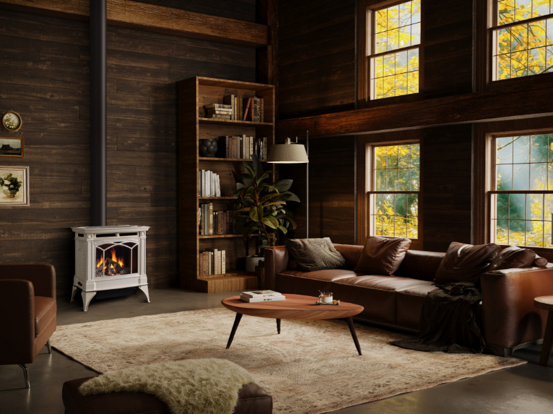 H35 Large Electronic Ignition Gas Stove | Hampton Cast Iron Stoves