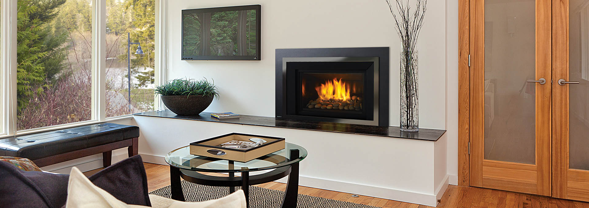 HRI6E Large Contemporary Gas Fireplace Insert | Regency