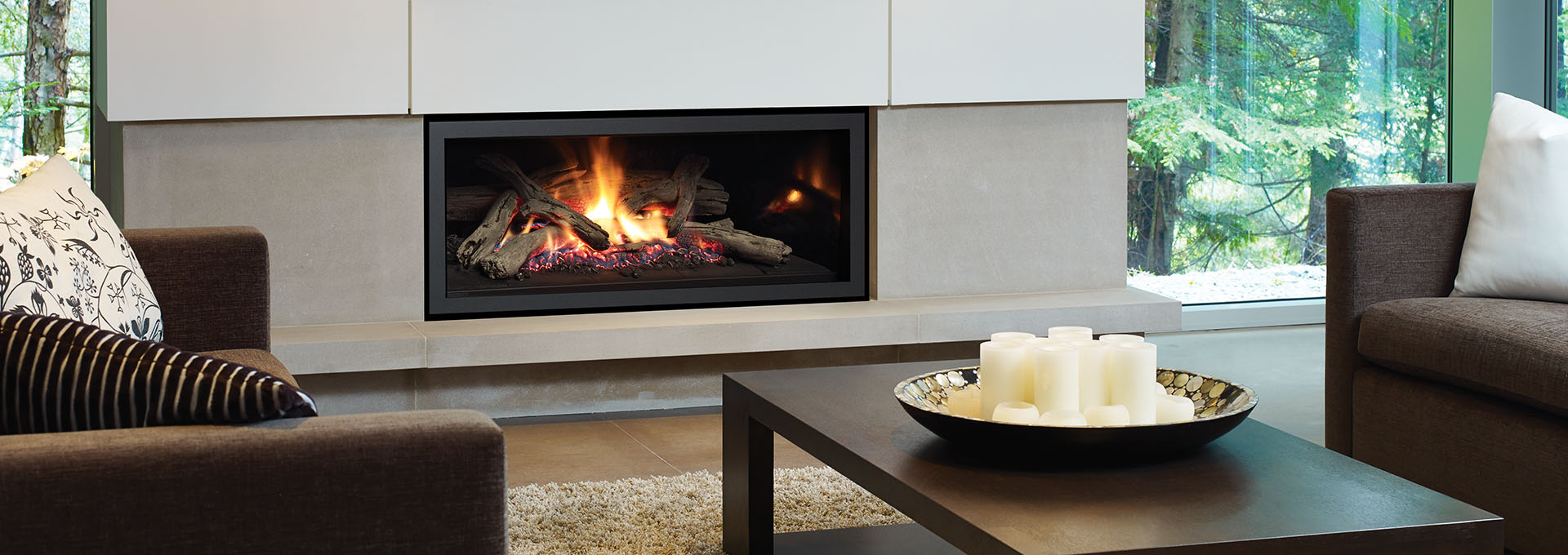 Contemporary Gas Fireplaces Linear, Slim Gas Fireplace Direct Vent
