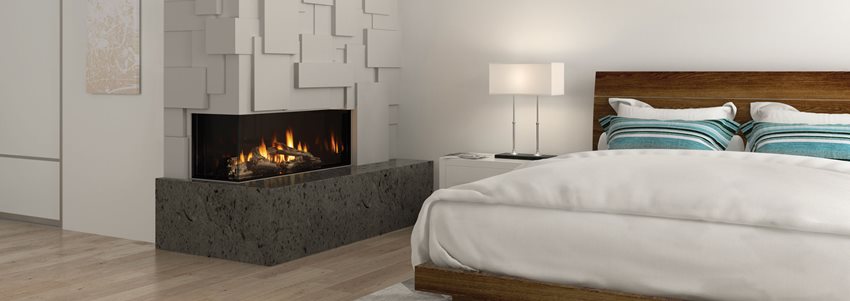 corner fireplace in bedroom - CC40LE