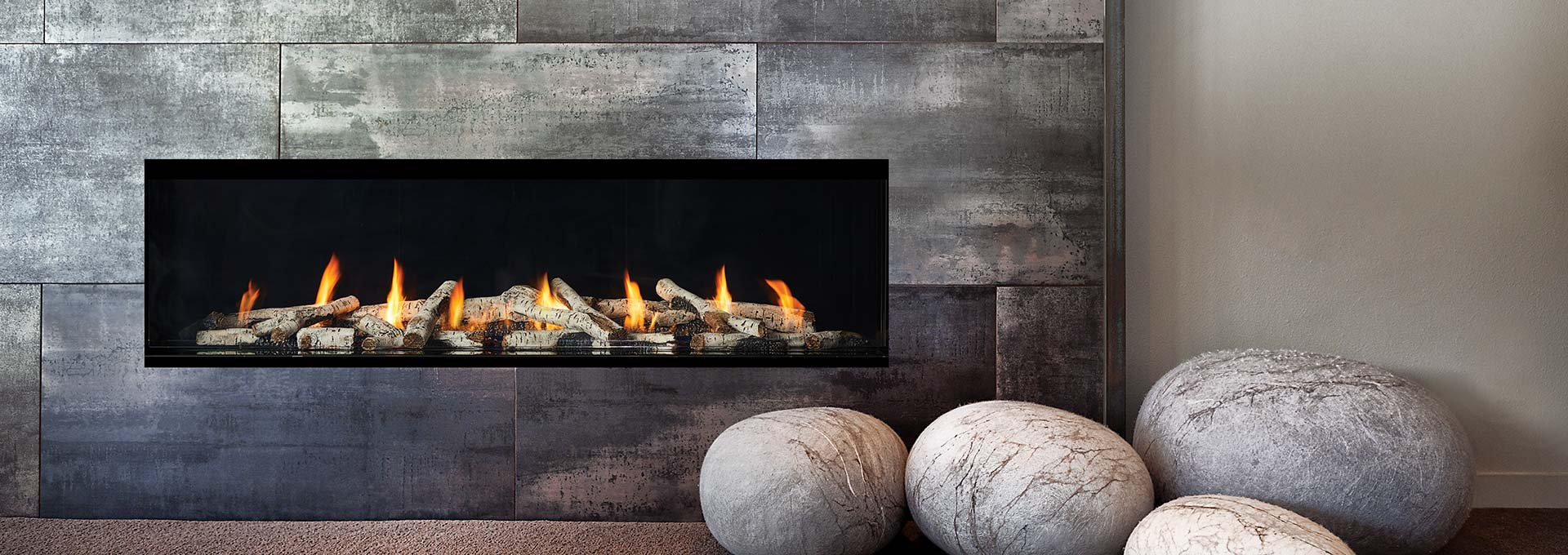 HD&E Linear Gas Fireplace 110cm