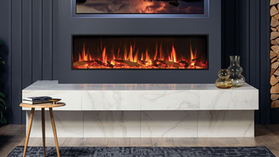 A 53" sleek and stunning electric fireplace that combines versatility functionality and modern elegance to provide the perfect ambience.