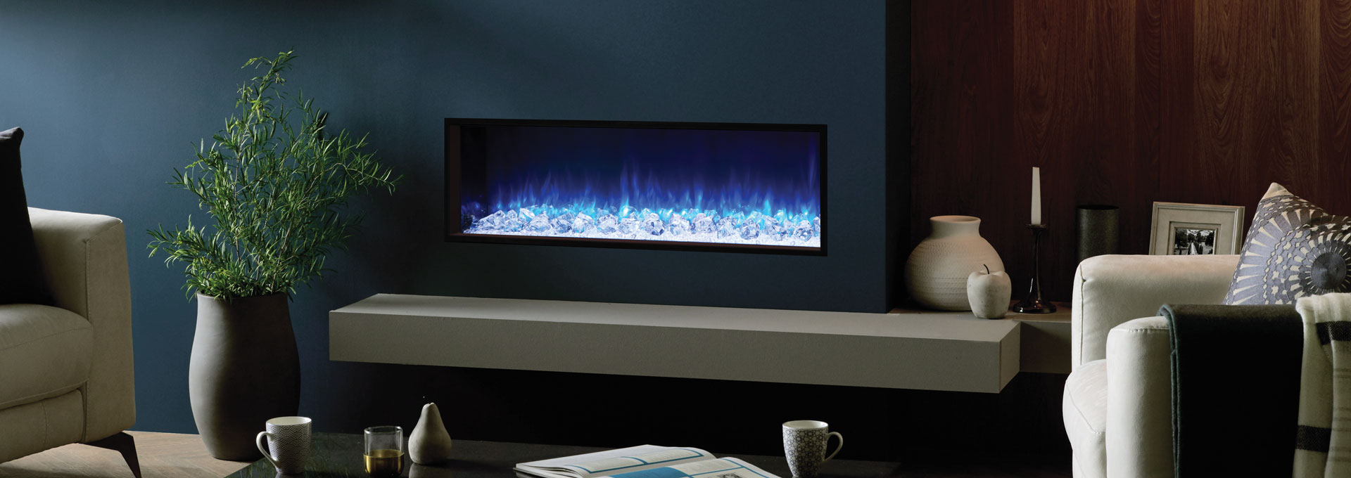Skope E105 Built In Modern Electric Fireplace Regency