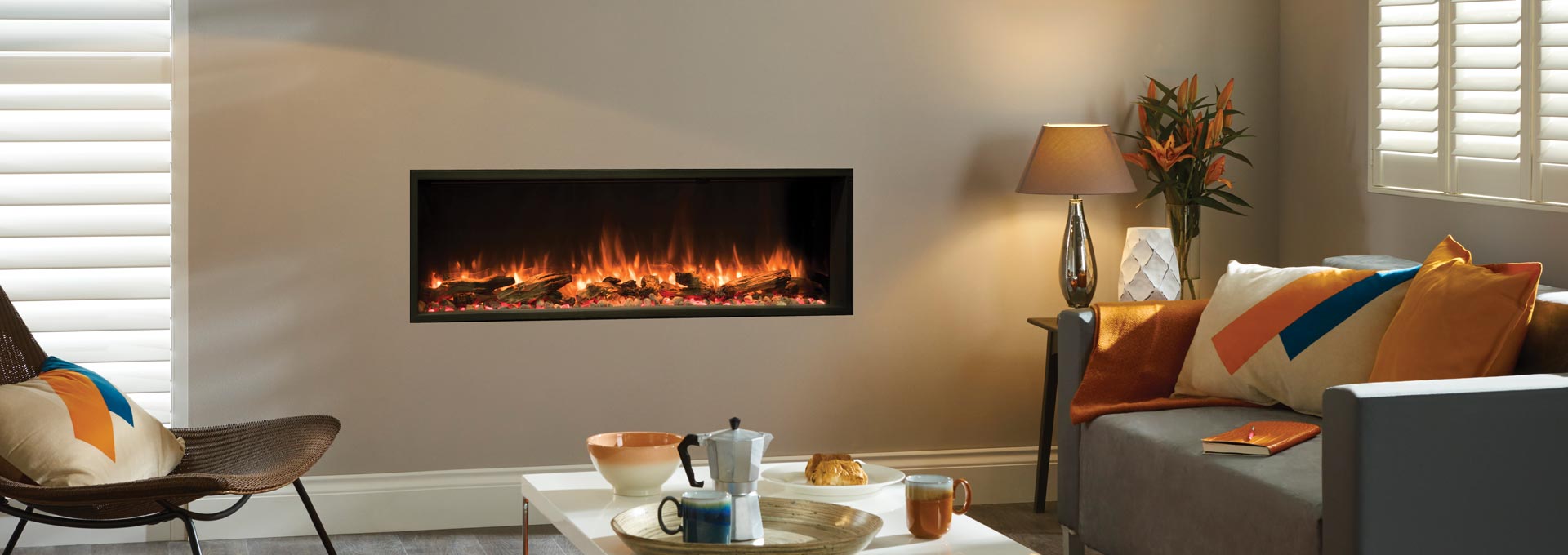 Skope E105 Built In Modern Electric Fireplace Regency