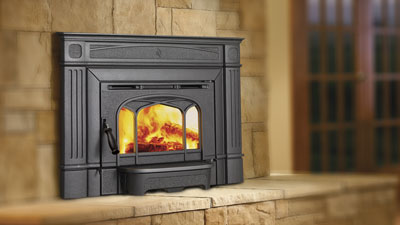 Small wood insert with a beautiful cast iron faceplate available in two different sizes. The Hi1150 uses a classic non-catalytic combustion system. 