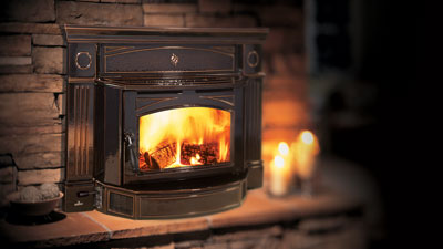 Medium traditionally styled wood insert with a beautiful cast iron faceplate available in two sizes and two finishes. The Hi2450 uses a classic non-catalytic combustion system. 
