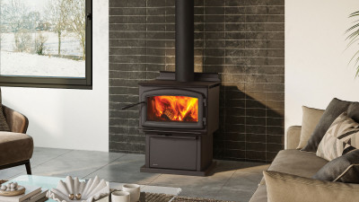 wood burning stove fireplace