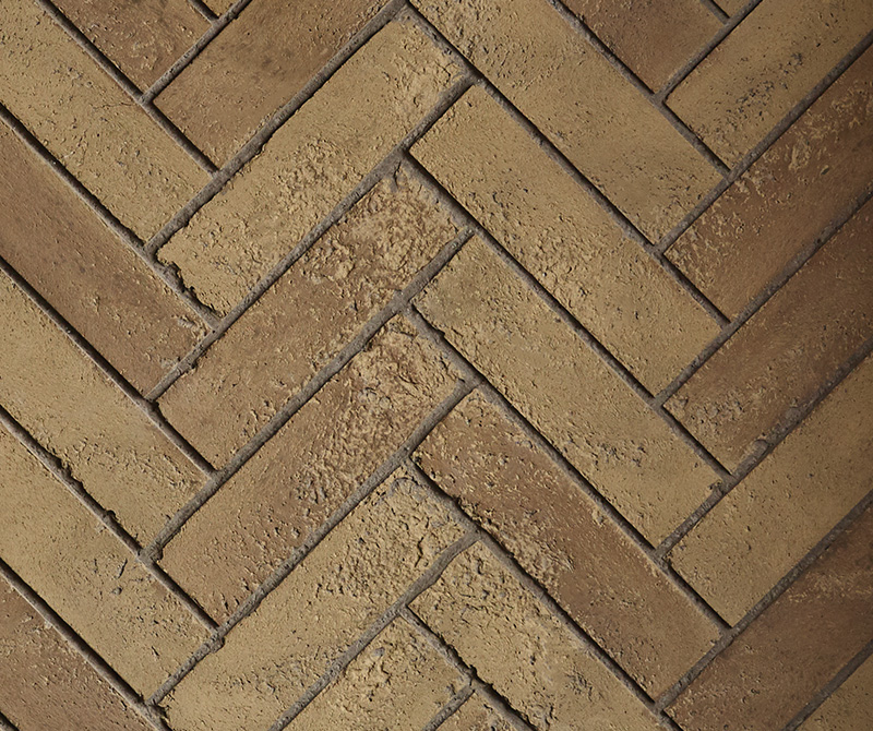Brick Panel - Rustic Brown Herringbone