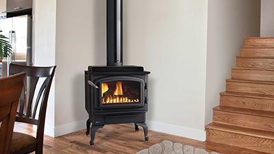 C34 classic gas stove with black legs & black door