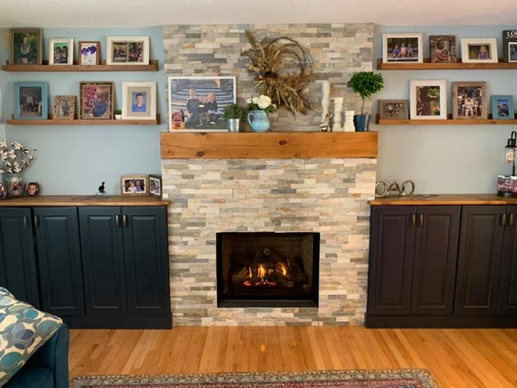 Fireplace Ideas Real World, Gas Fireplace With Shelves On Both Sides