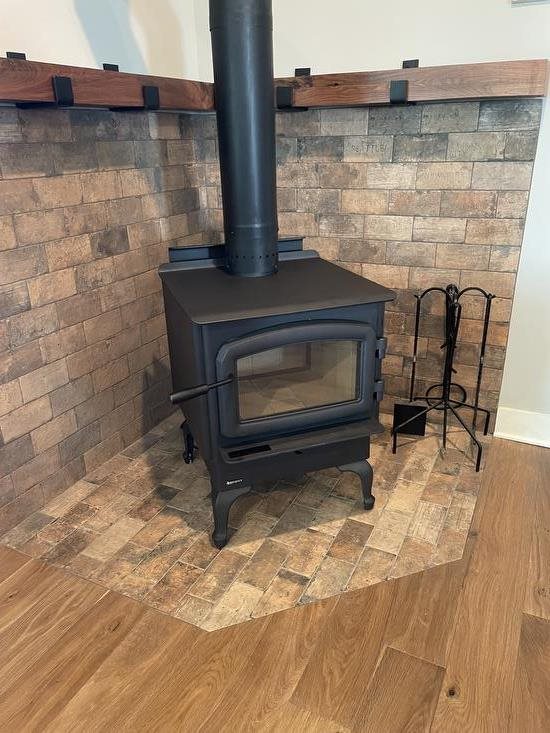 wood stove hearth designs ideas